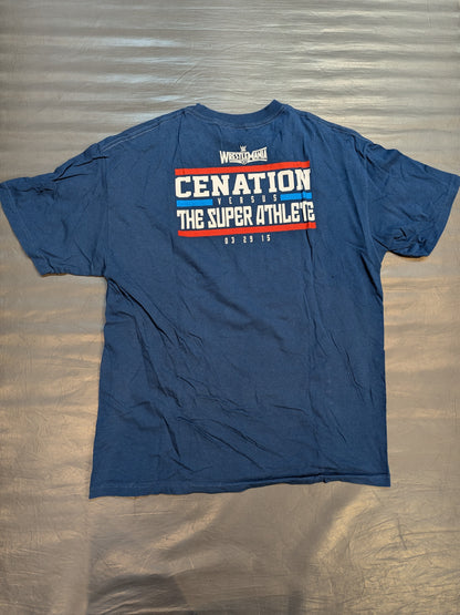 WrestleMania 31 'John Cena vs Rousseff' T-shirt (WWE (2015) / Navy)