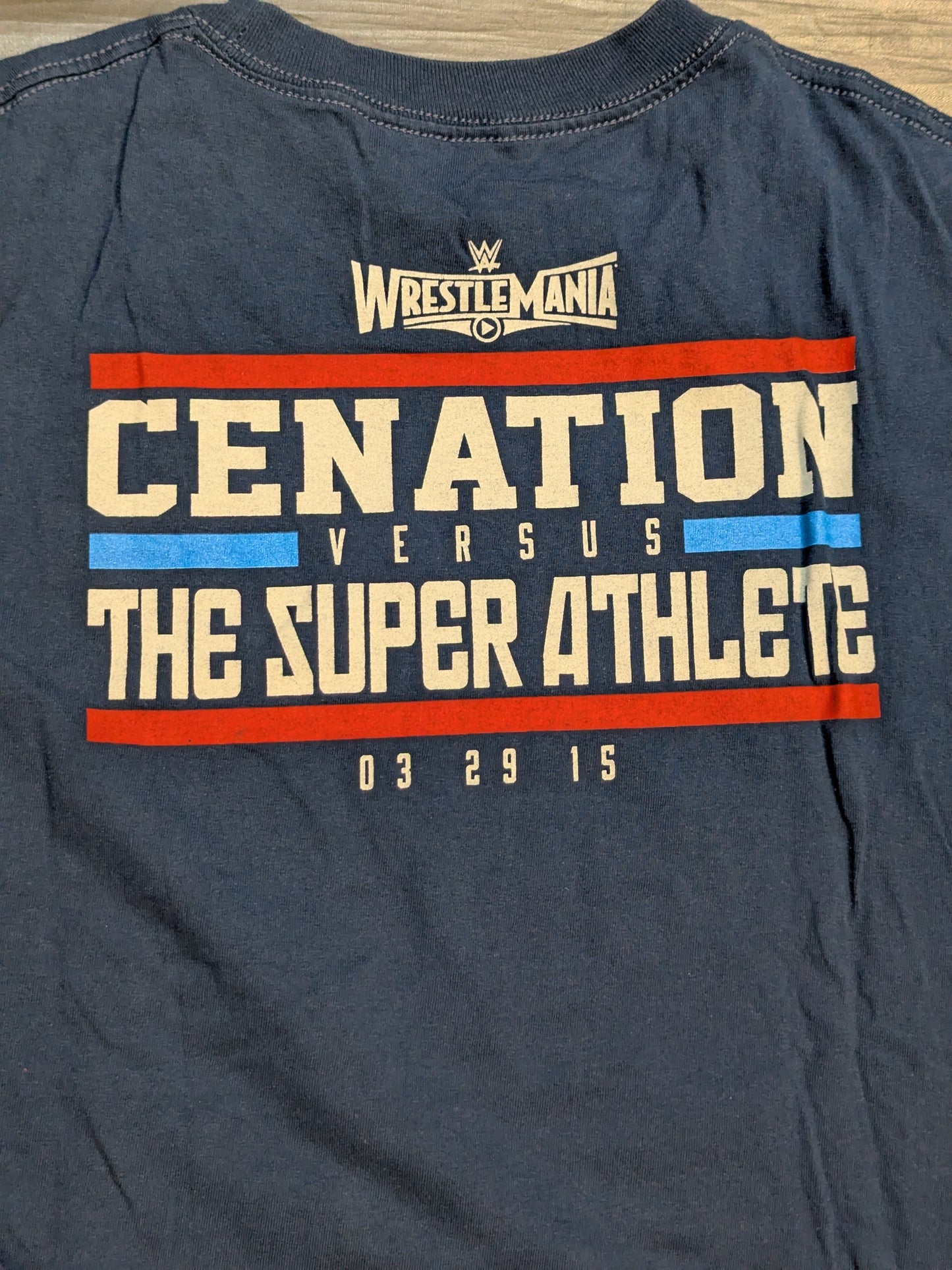 WrestleMania 31 'John Cena vs Rousseff' T-shirt (WWE (2015) / Navy)