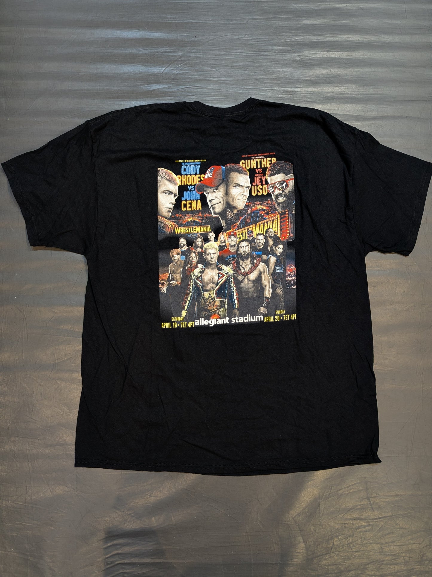 WrestleMania 41 Picture T-Shirt (WWE (2025) / Black)