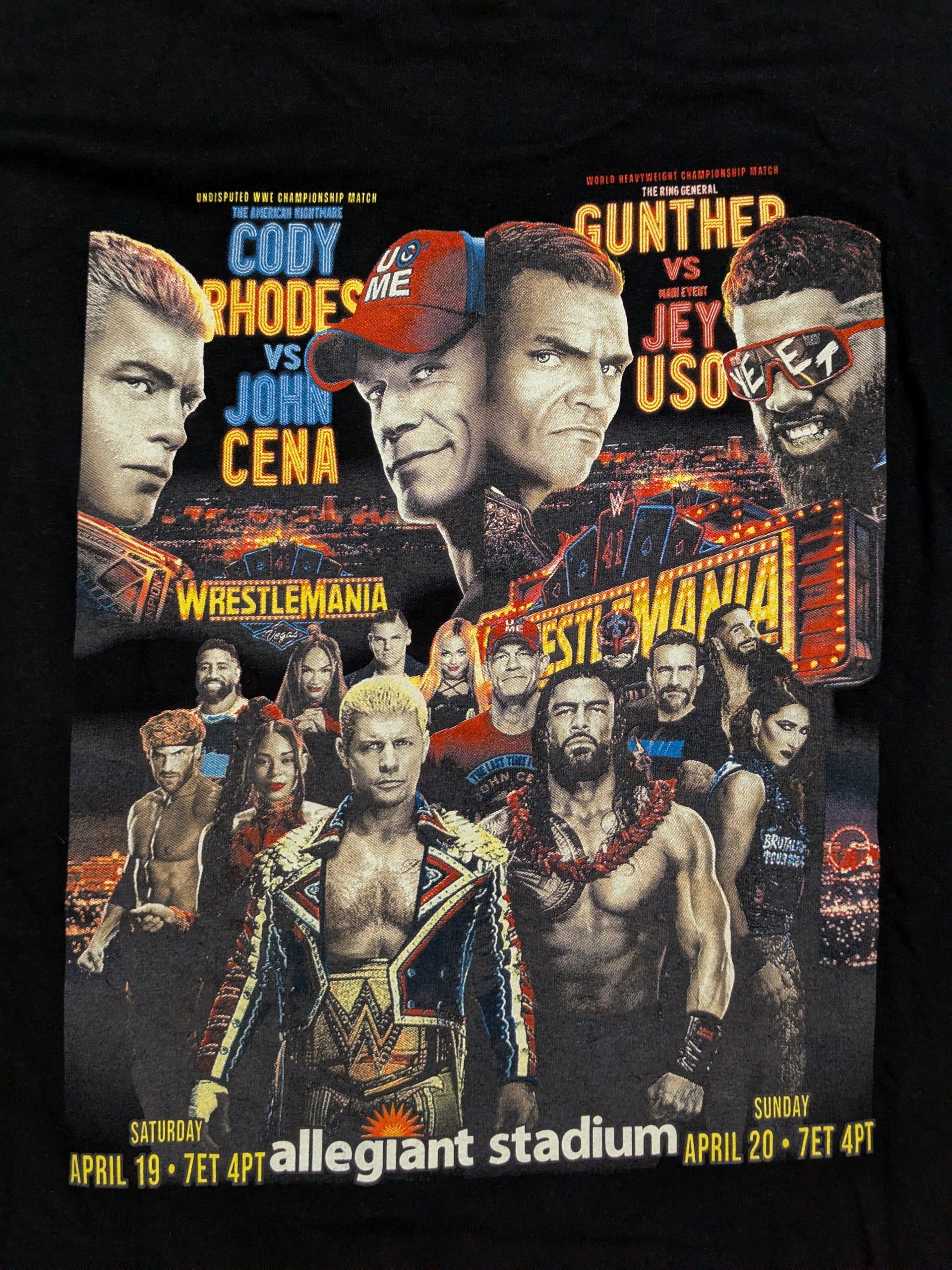 レッスルマニア41 ピクチャーTシャツ(WWE(2025) / ブラック) – 闘道館