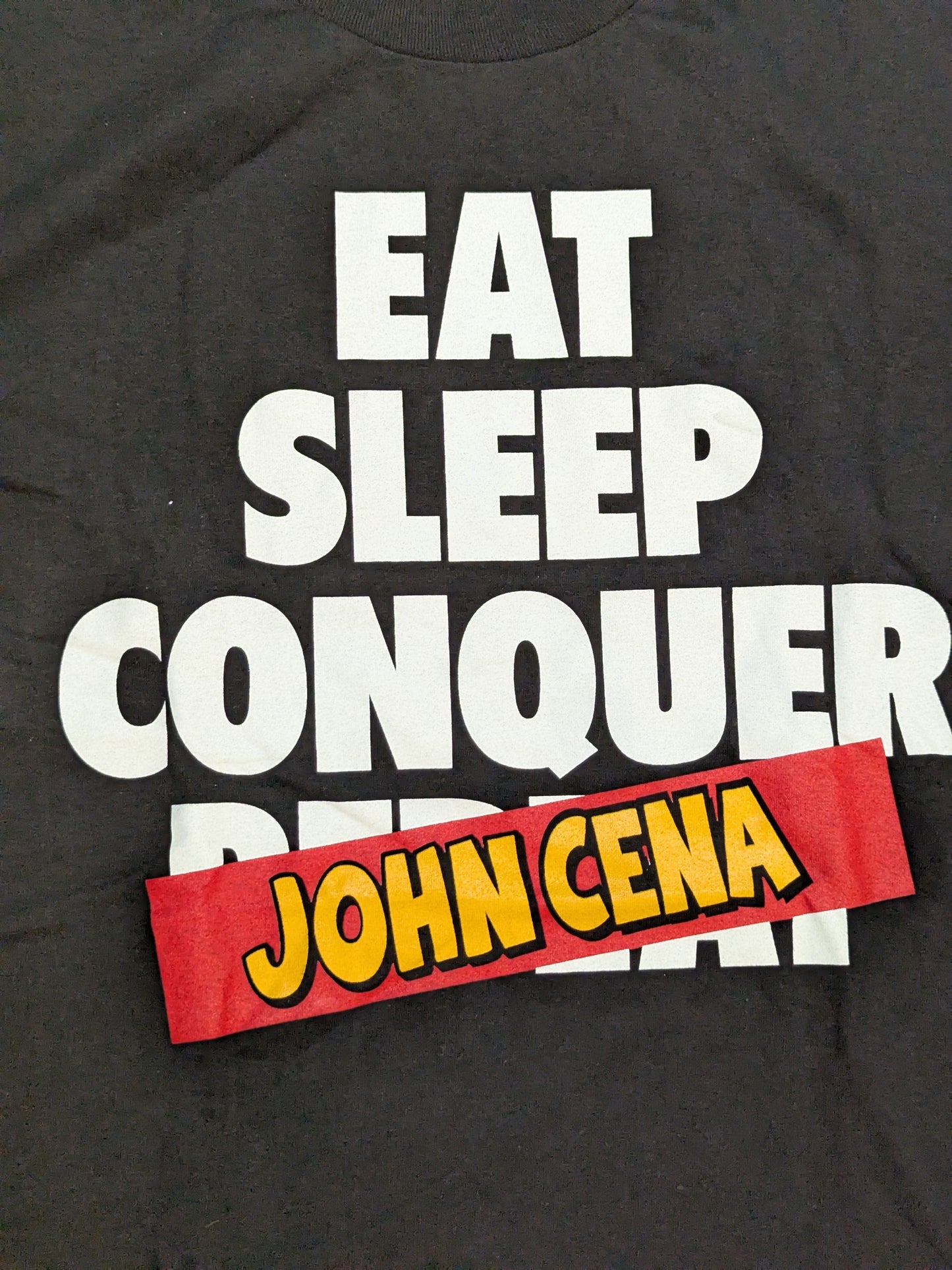 Brock Lesnar & Paul Heyman "EAT SLEEP CONQUER JOHN CENA" T-Shirt (WWE (2011) / Black)