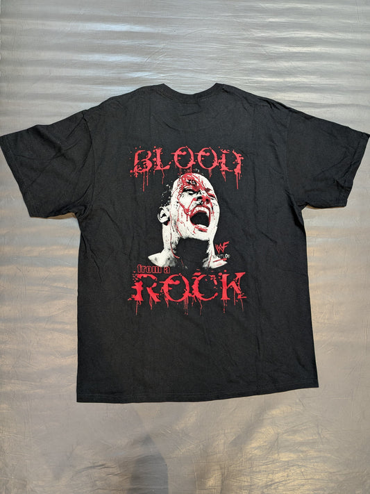 ザ・ロック「BLOOD from ROCK」ピクチャーTシャツ(WWE(2010s) / ブラック)