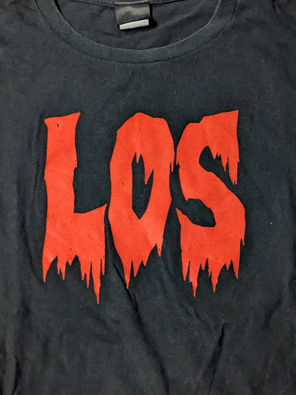 L.I.J. "LOS" T-shirt (1) (black×red)