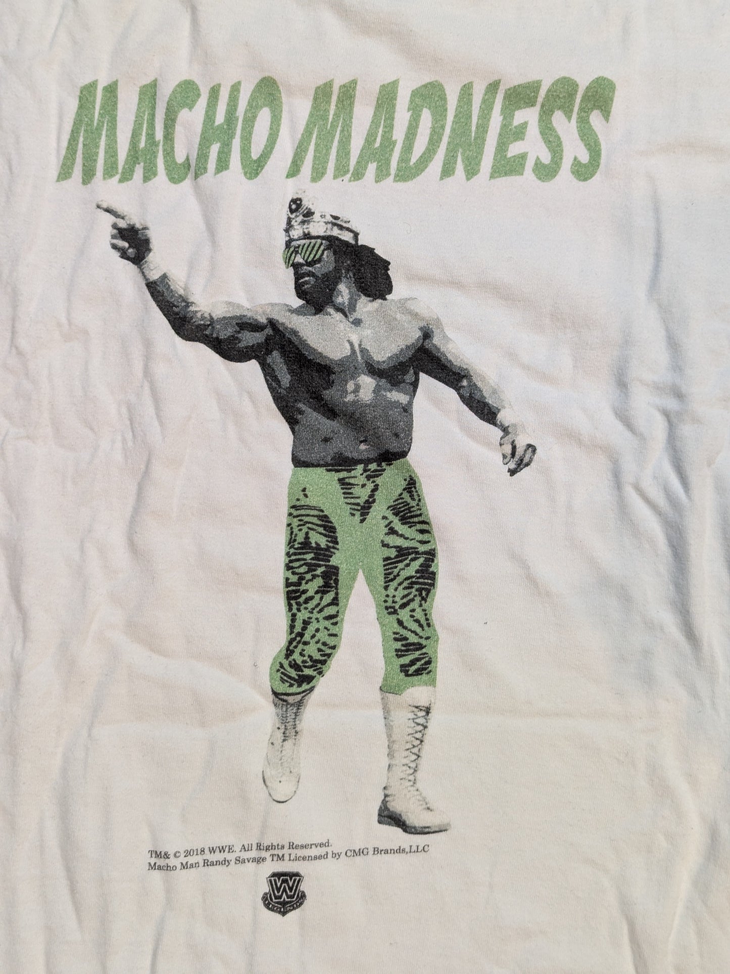 ランディ・サベージ×TWOPLATOONS コラボTシャツ①(WWE(2018) / ホワイト×グリーン)