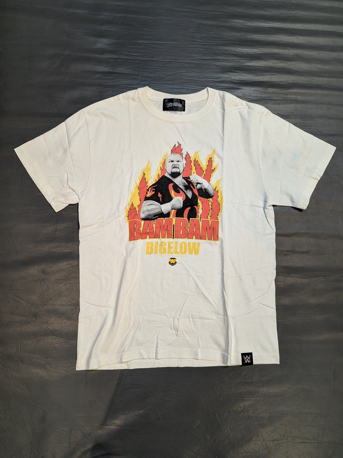Bam Bam Bigelow ×TWOPLATOONS Collaboration T-Shirt (WWE (2018) / White)