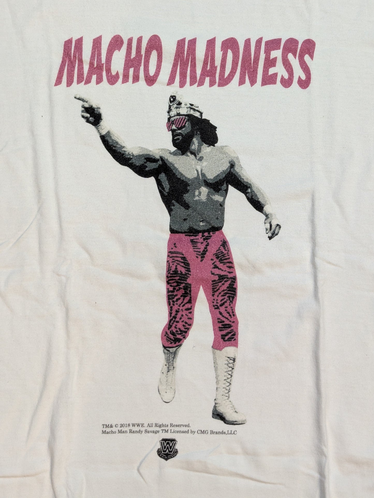 Randy Savage ×TWOPLATOONS Collaboration T-Shirts (2) (WWE (2018) / White ×Pink)