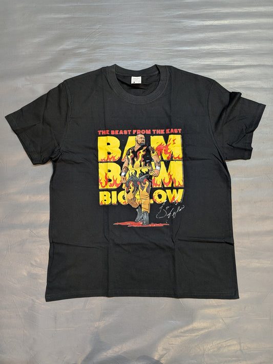 Bam Bam Bigelow "THE BEAST FROM THE EAST" T-shirt (Black)
