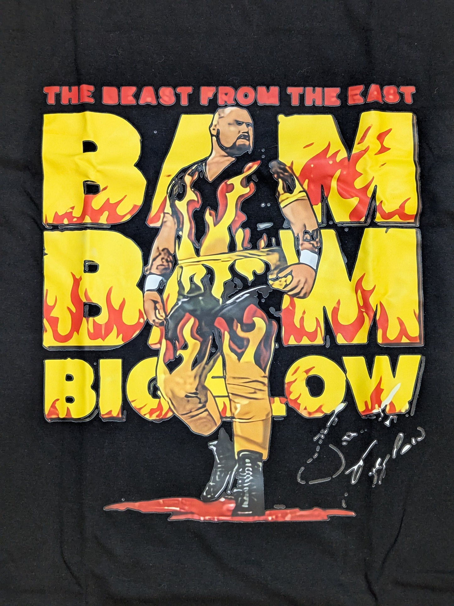 Bam Bam Bigelow "THE BEAST FROM THE EAST" T-shirt (Black)