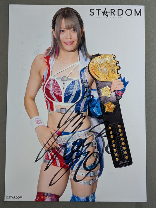 ★IWGP★ 岩谷麻優 直筆サイン入り スターダムポートレート(B-1)