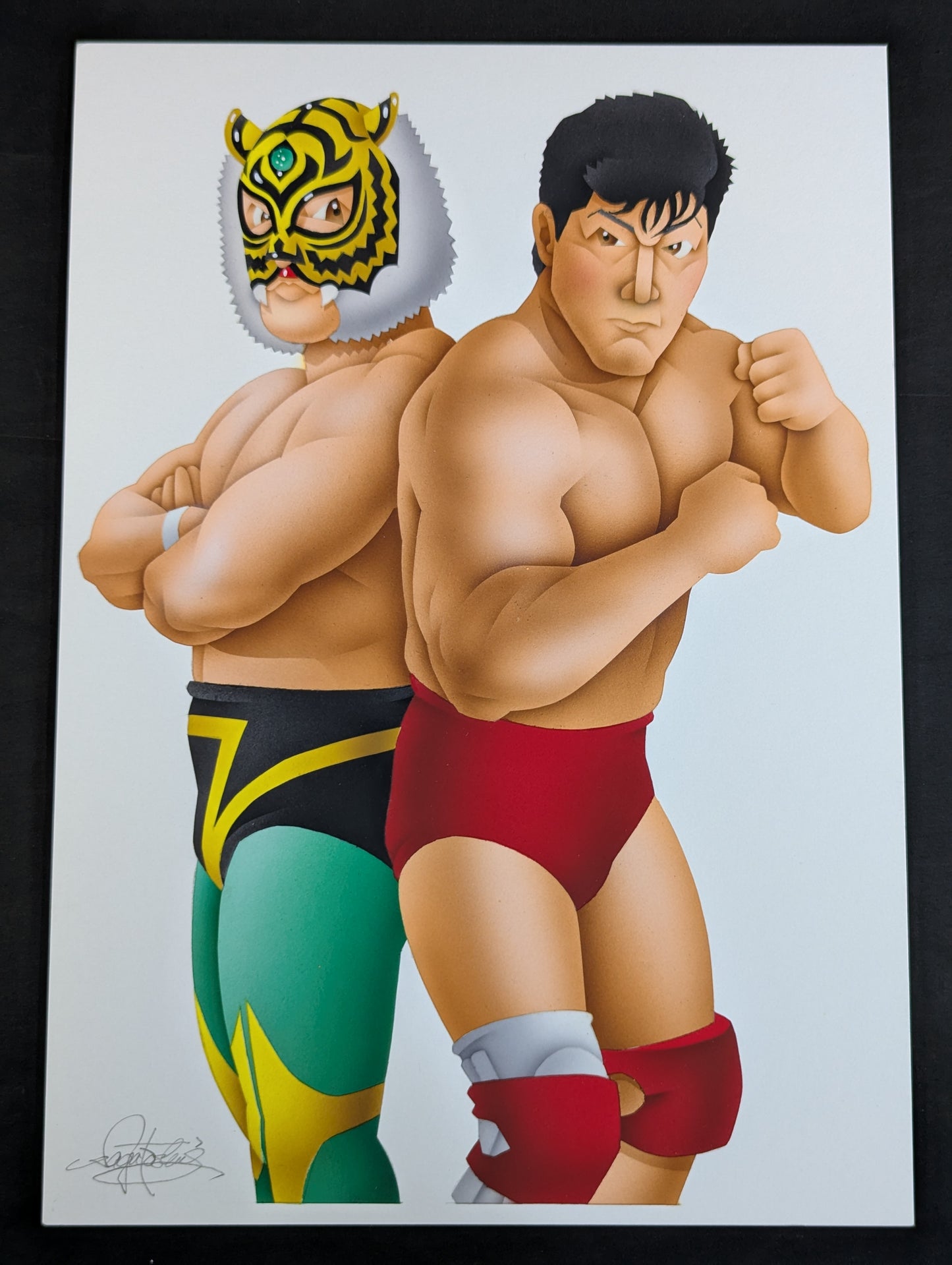 ★ Nagatoshi Sakai's original artwork ★ 2nd Tiger Mask & kenta Kobashi 