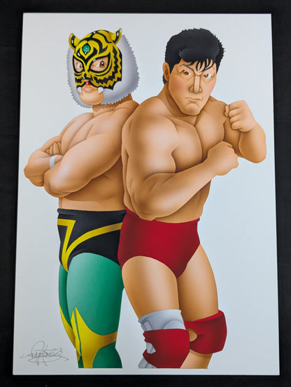 ★ Nagatoshi Sakai's original artwork ★ 2nd Tiger Mask & kenta Kobashi 