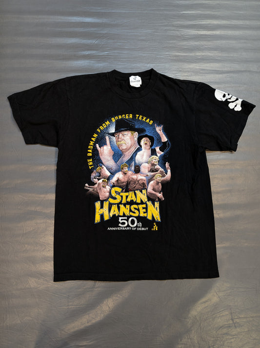 スタン・ハンセン「デビュー50周年記念」Tシャツ(ブラック)