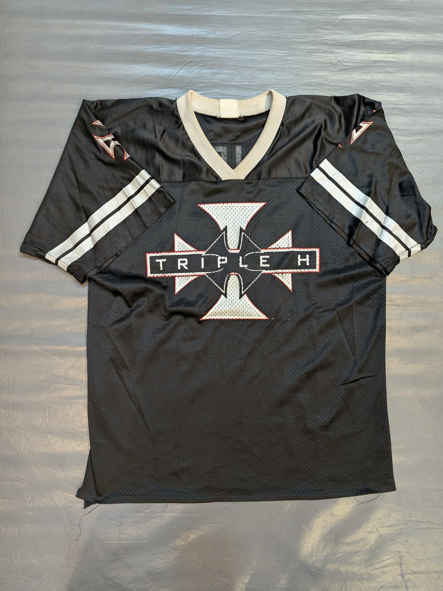 Triple H Hockey Jersey (2) (WWE (2000s) / Black & Gray)