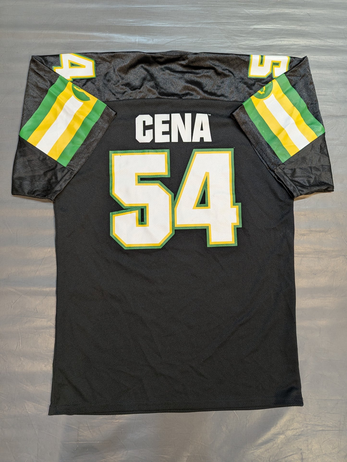 John Cena  Hockey Jersey (1) (WWE (2000s) / Black × Green)