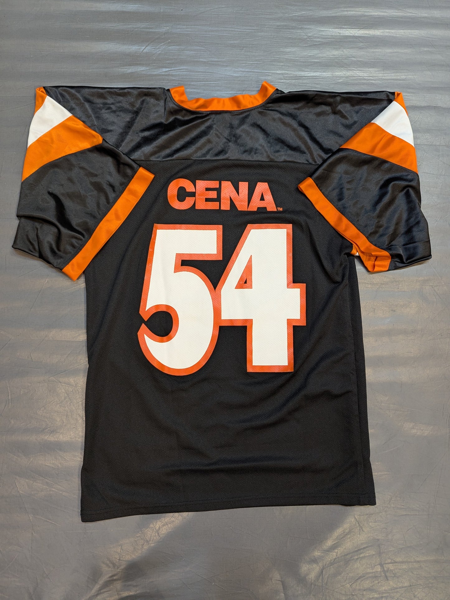 John Cena  Hockey Jersey (2) (WWE (2000s) / Black ×Orange)