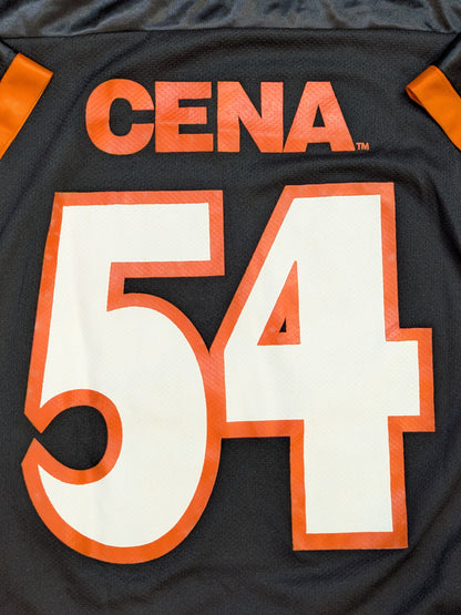 John Cena  Hockey Jersey (2) (WWE (2000s) / Black ×Orange)
