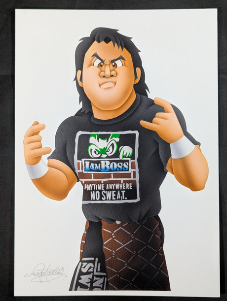 ★坂井永年氏 原画作品★「I AM BOSS」武藤敬司