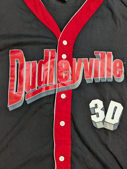 ダッドリー・ボーイズ「Dudleyville」ベースボールシャツ(WWF(2000s) / ブラック×レッド)