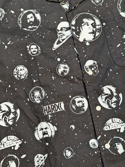 Hardcore Chocolate 'Legend Wrestler' All-over Pattern Aloha Shirt (Black)