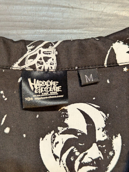 Hardcore Chocolate 'Legend Wrestler' All-over Pattern Aloha Shirt (Black)