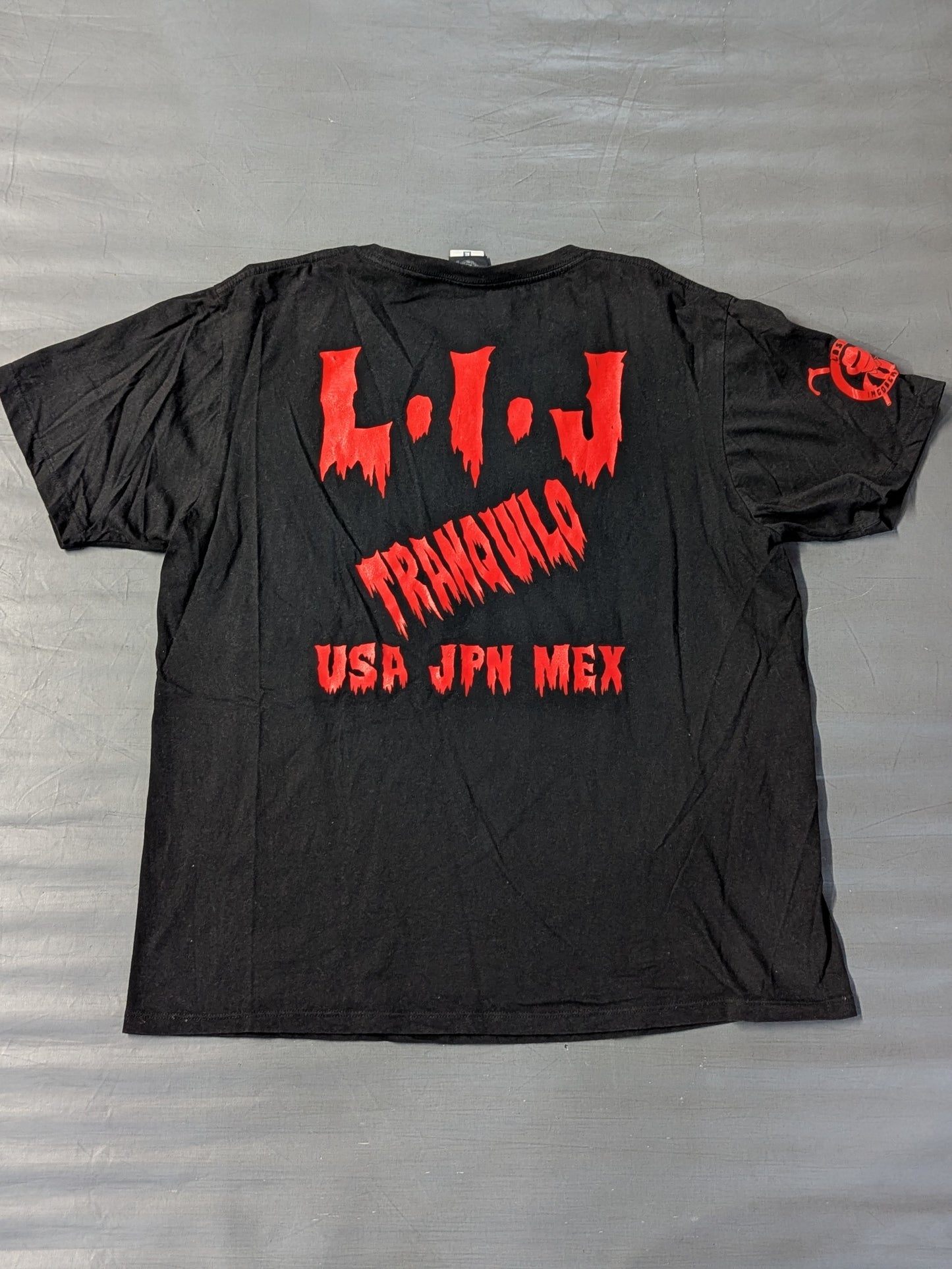 L・I・J Tシャツ⑬(ブラック×レッド）