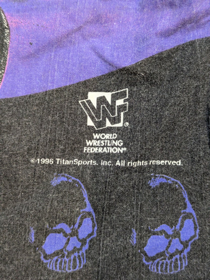 アンダーテイカー「Tumbstone City」ハーフパンツ(WWF(1996) / ブラック×パープル)