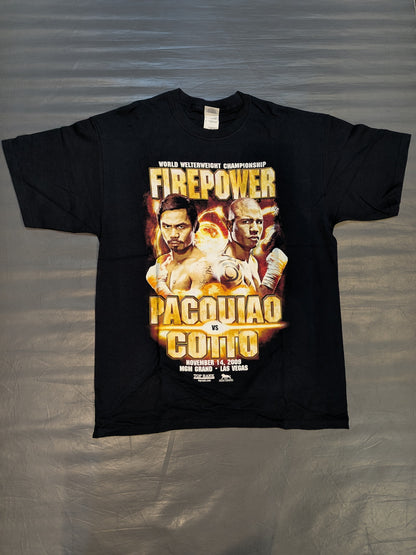 2009年11月14日 マニー・パッキャオvsミゲル・コット ピクチャーTシャツ②(ブラック)