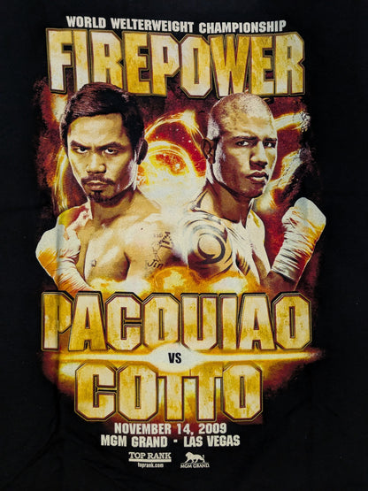 2009年11月14日 マニー・パッキャオvsミゲル・コット ピクチャーTシャツ②(ブラック)