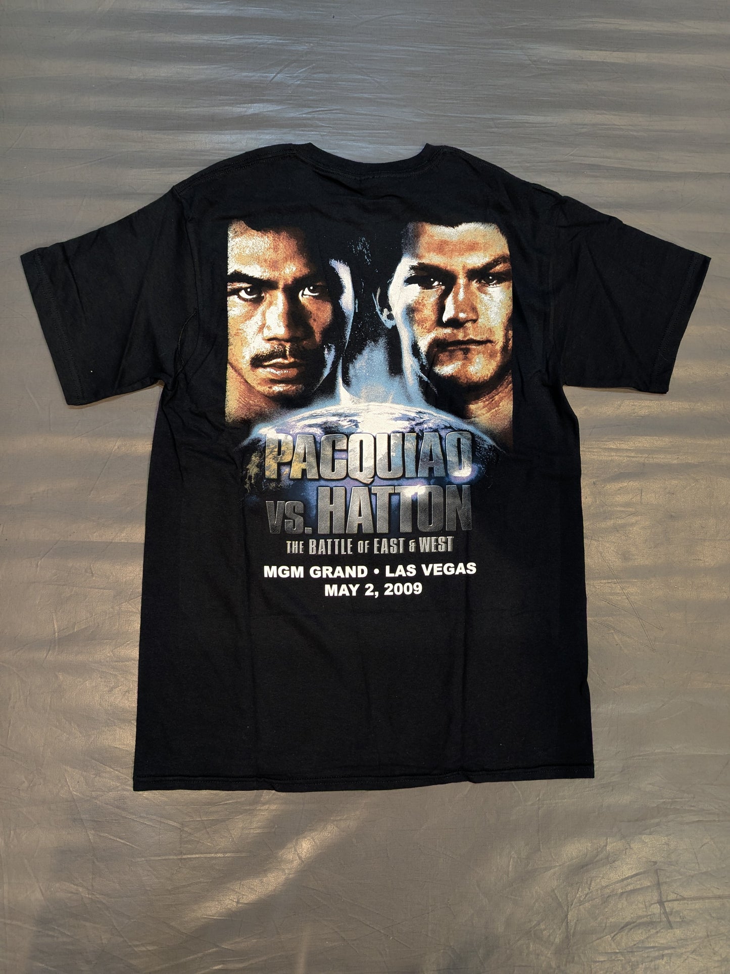 2009年5月2日 マニー・パッキャオvsリッキー・ハットン ピクチャーTシャツ(ブラック)