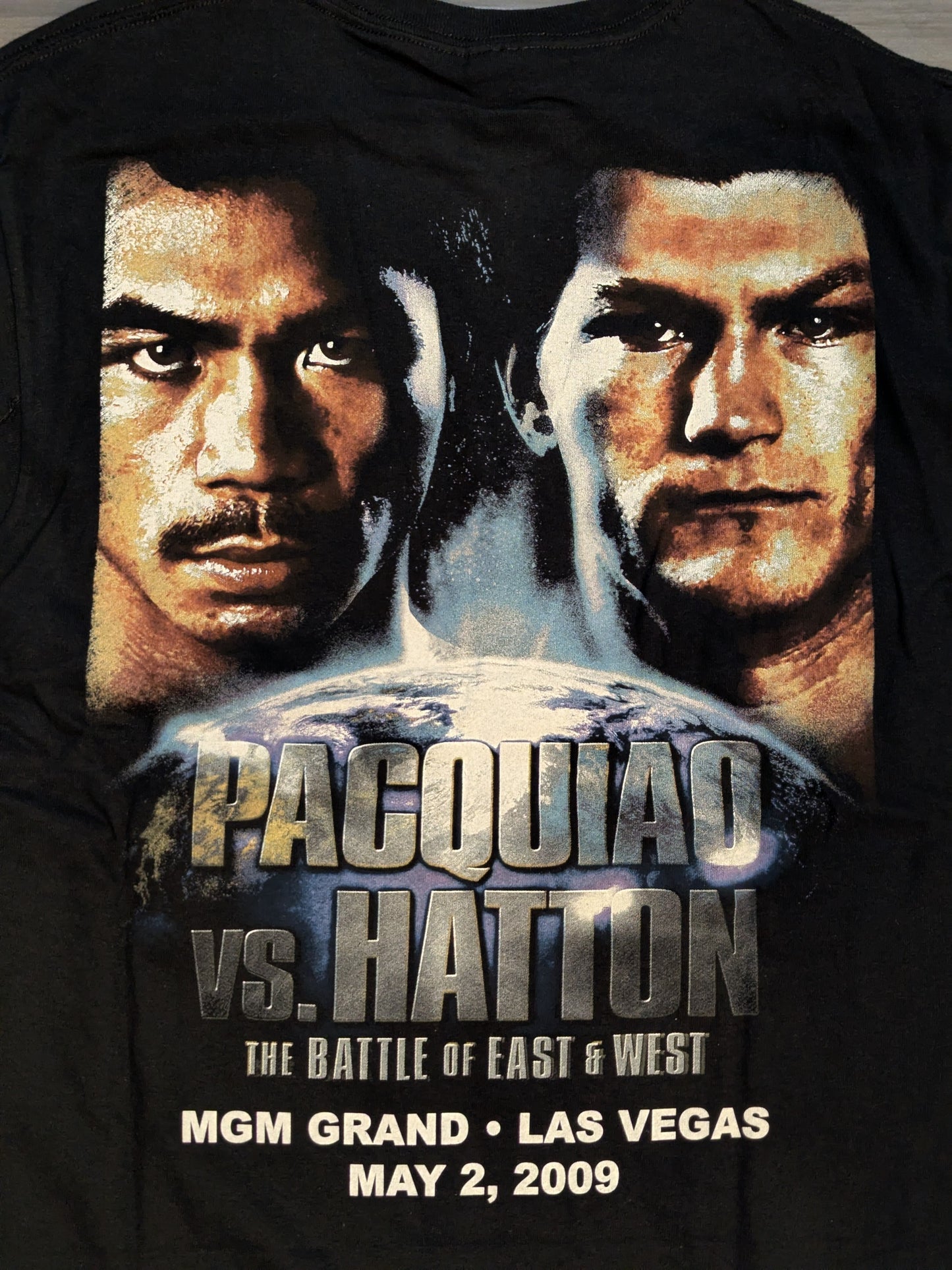 2009年5月2日 マニー・パッキャオvsリッキー・ハットン ピクチャーTシャツ(ブラック)