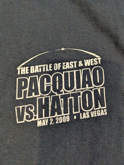 2009年5月2日 マニー・パッキャオvsリッキー・ハットン ピクチャーTシャツ(ブラック)