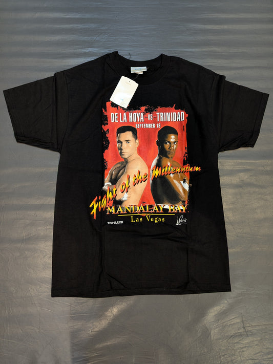 1999年9月18日 オスカー・デ・ラ・ホーヤvsフェリックス・トリニダード ピクチャーTシャツ(ブラック)