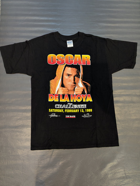 1999年2月13日 オスカー・デ・ラ・ホーヤvsアイク・クォーティ ピクチャーTシャツ(ブラック)