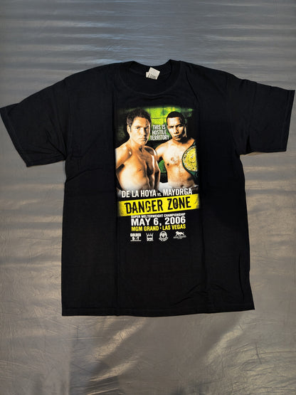 May 6, 2006 Oscar De La Hoya vs. Ricardo Mayorga Picture T-shirt (Black)