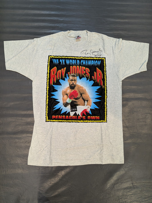 【直筆サイン入り】ロイ・ジョーンズ・ジュニア ピクチャーTシャツ(グレー)