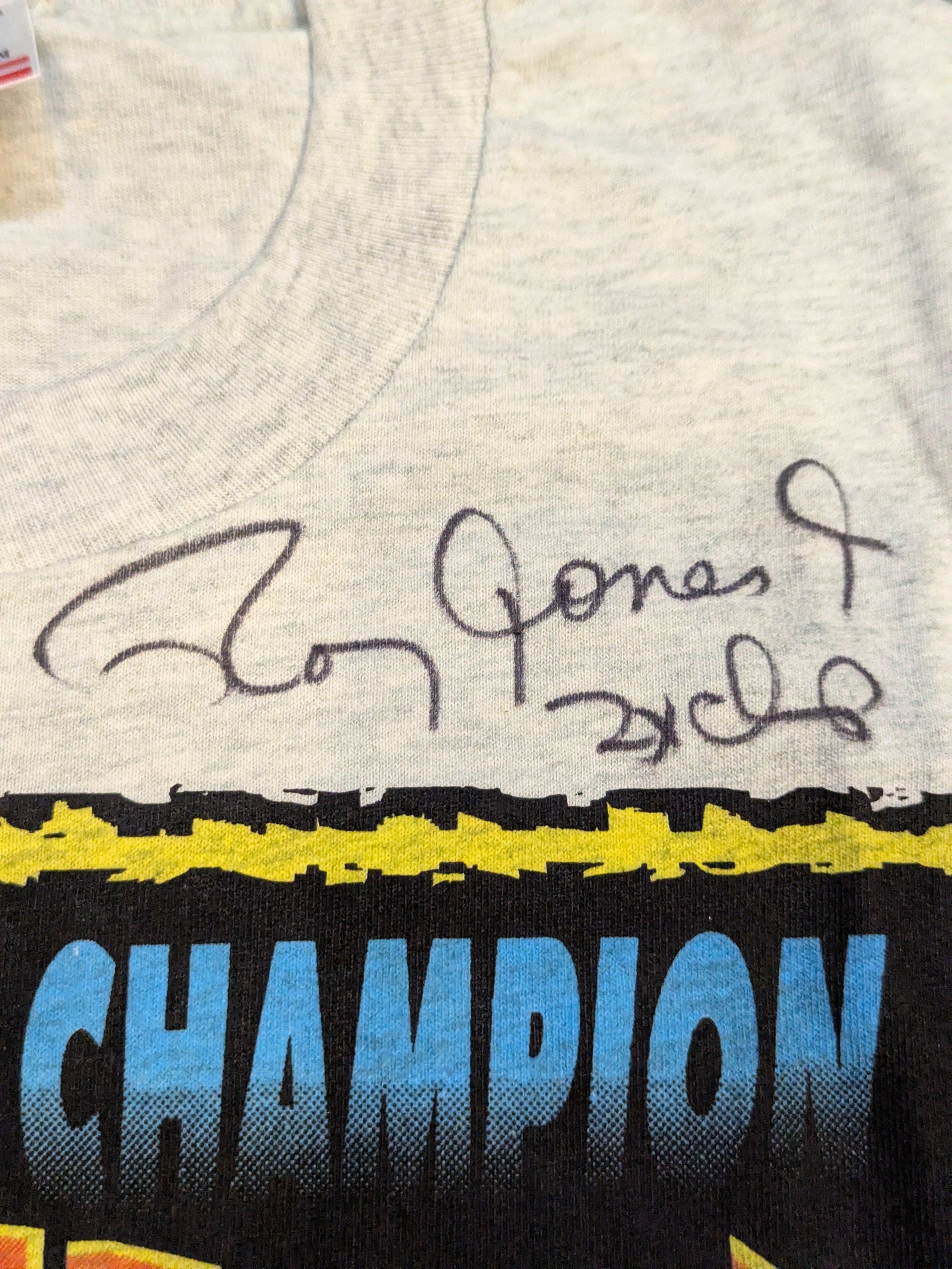 直筆サイン入り】ロイ・ジョーンズ・ジュニア ピクチャーTシャツ