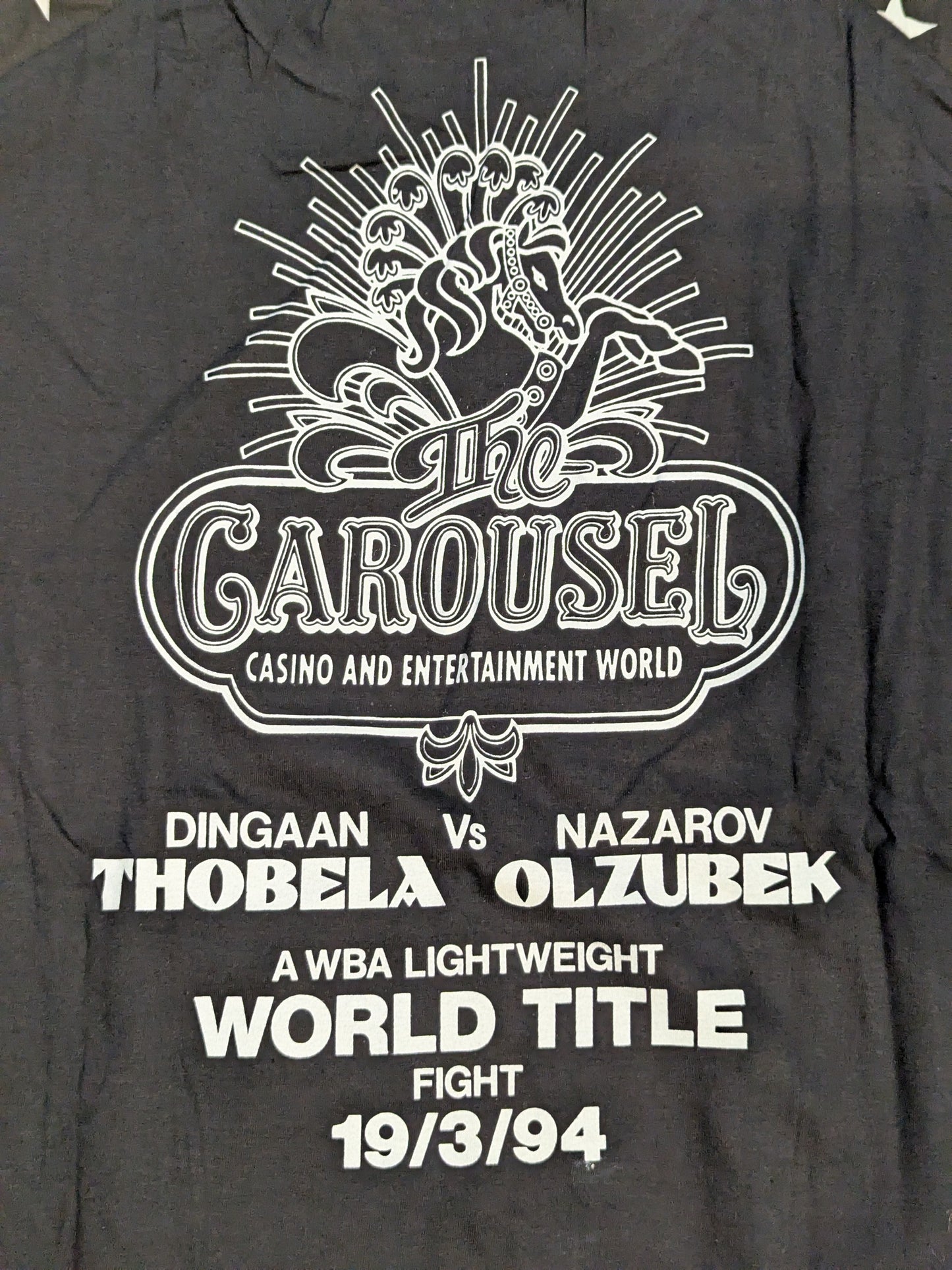 March 19, 1994 Dingan Tobera vs Olzbek Nazarov T-shirts (Black×Red)