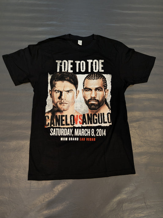 March 18, 2014 Saul "Canelo" Alvarez vs. Alfredo Angulo Picture T-Shirt (Black)