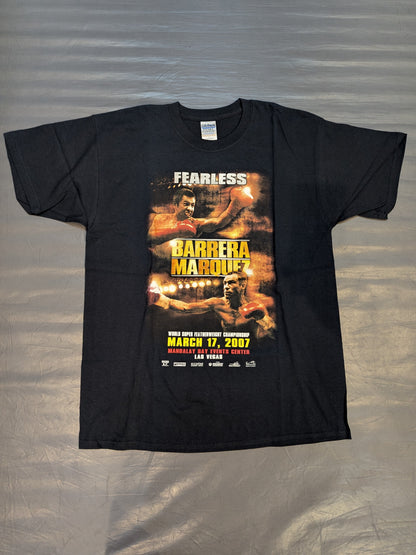 March 17, 2007 Marco Antonio Barrera vs. Juan Manu EL Marquez Picture T-Shirt (Black)