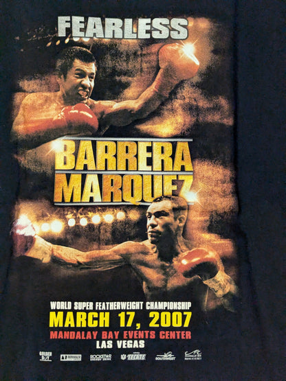 March 17, 2007 Marco Antonio Barrera vs. Juan Manu EL Marquez Picture T-Shirt (Black)