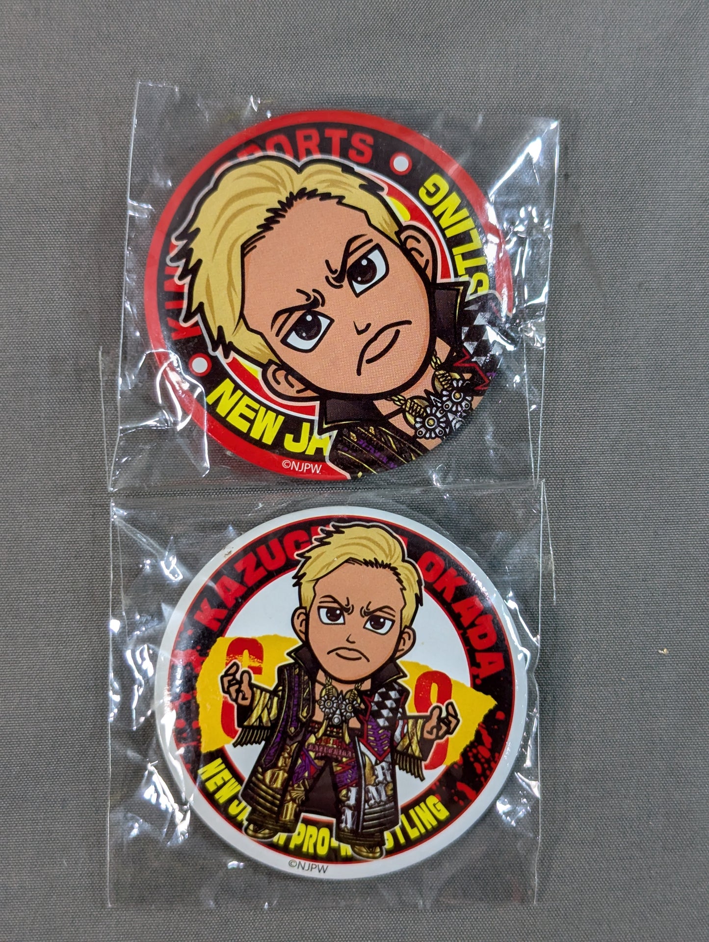 ★ローソン×NJPW★ オカダ・カズチカ 缶バッジセット