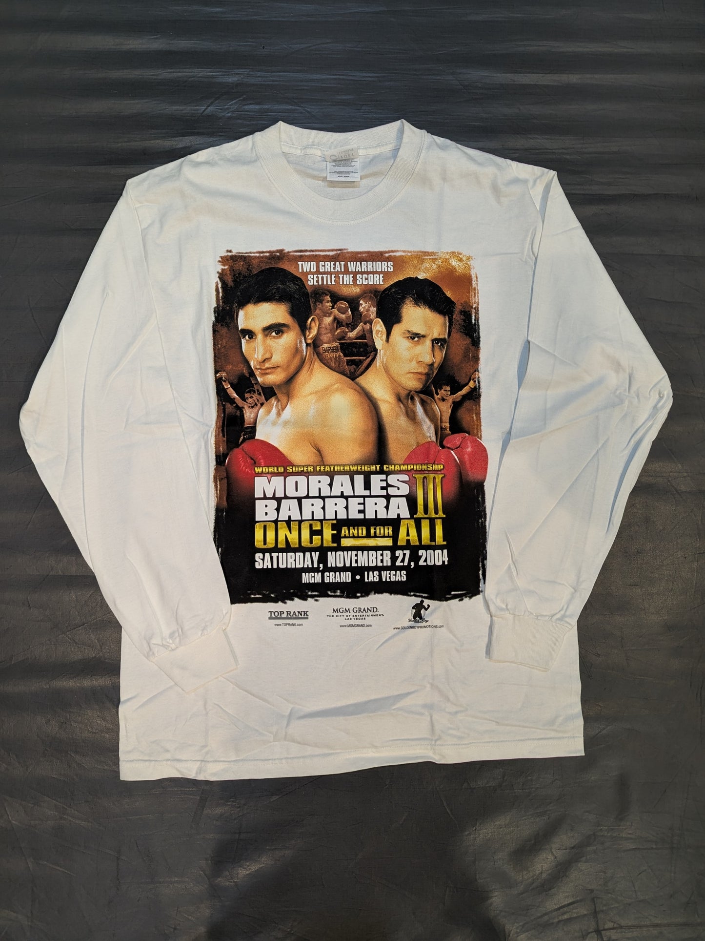 November 27, 2004 Marco Antonio Varela vs. Eric Morales Picture Long Sleeve T-Shirt (White)