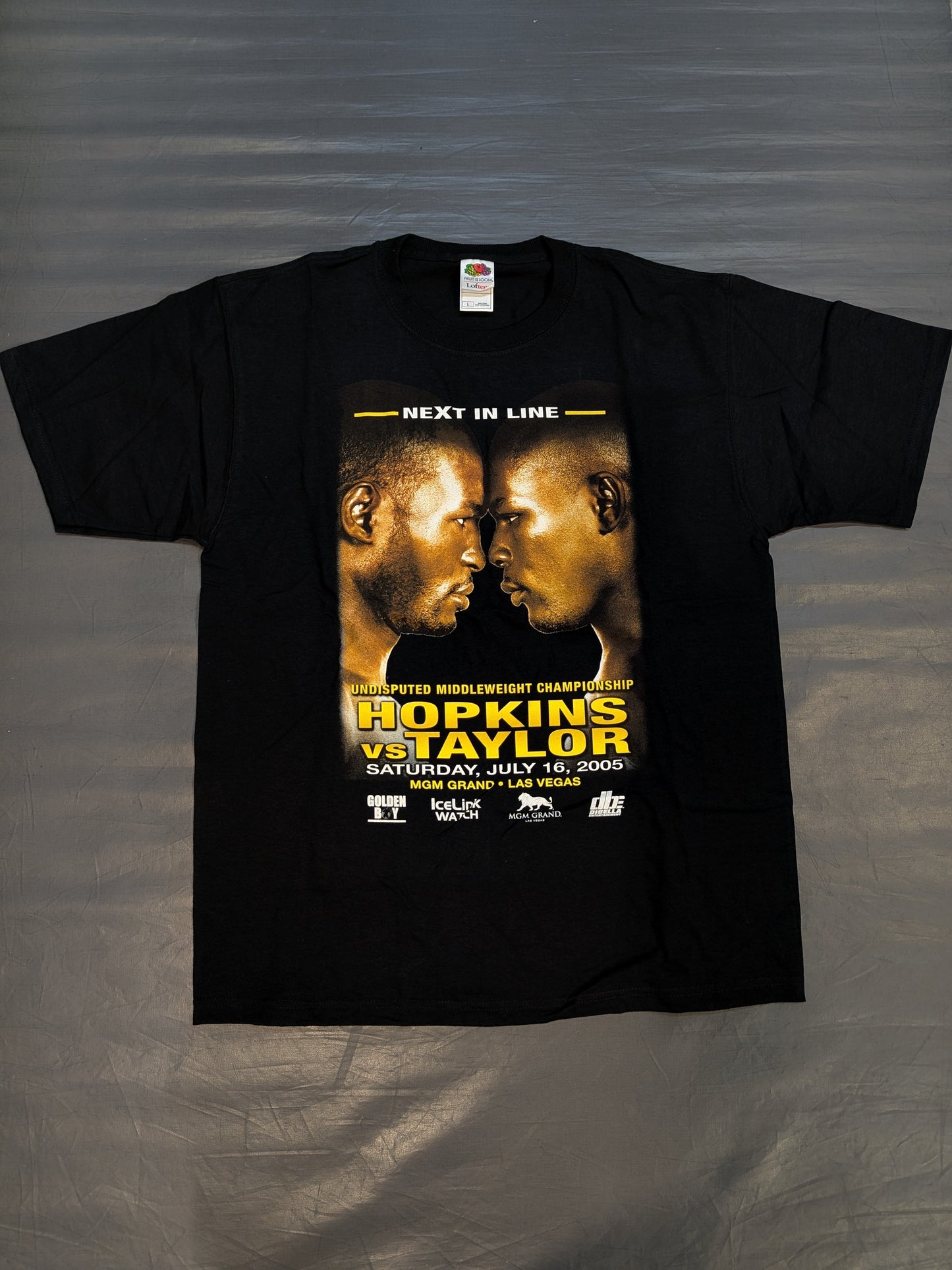 July 16, 2005 Bernard Hopkins vs. Jermaine Taylor Picture T-shirt (Black)