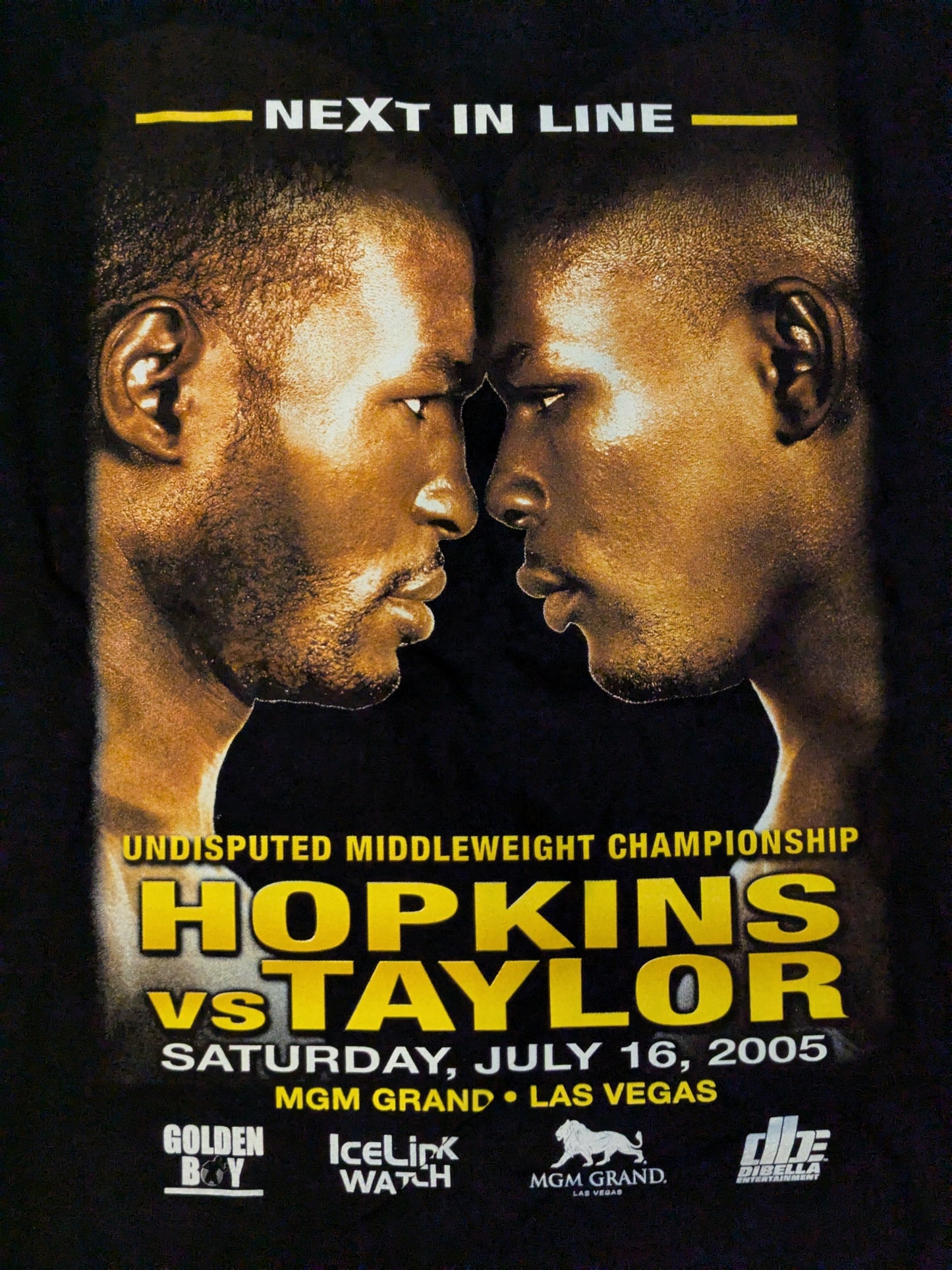 July 16, 2005 Bernard Hopkins vs. Jermaine Taylor Picture T-shirt (Black)