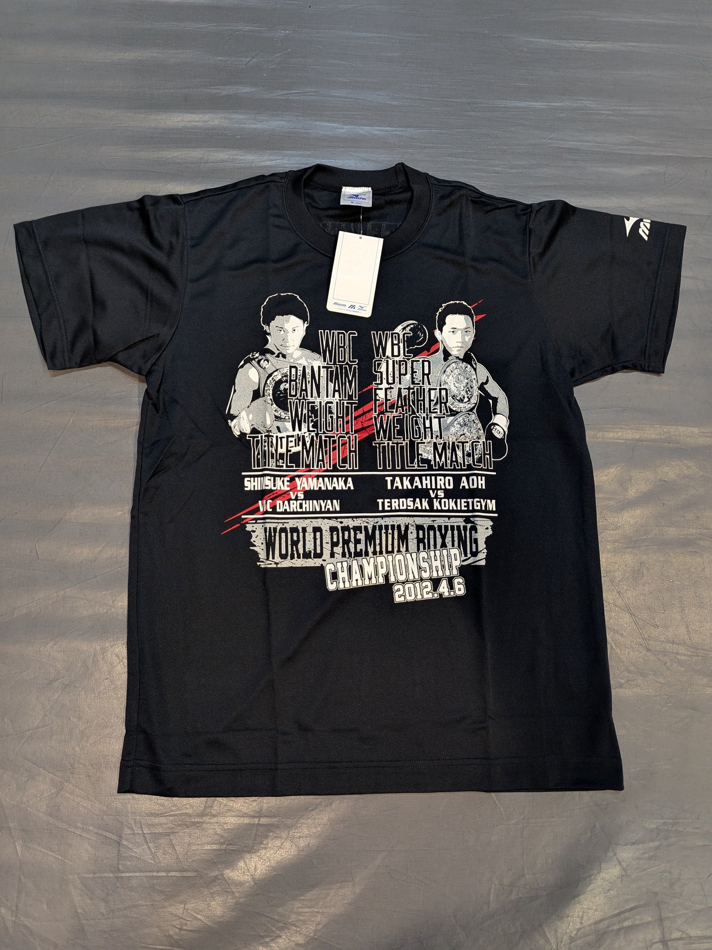 2012年4月6日 WORLD PREMIUM BOXING ピクチャードライTシャツ⑥(ブラック)
