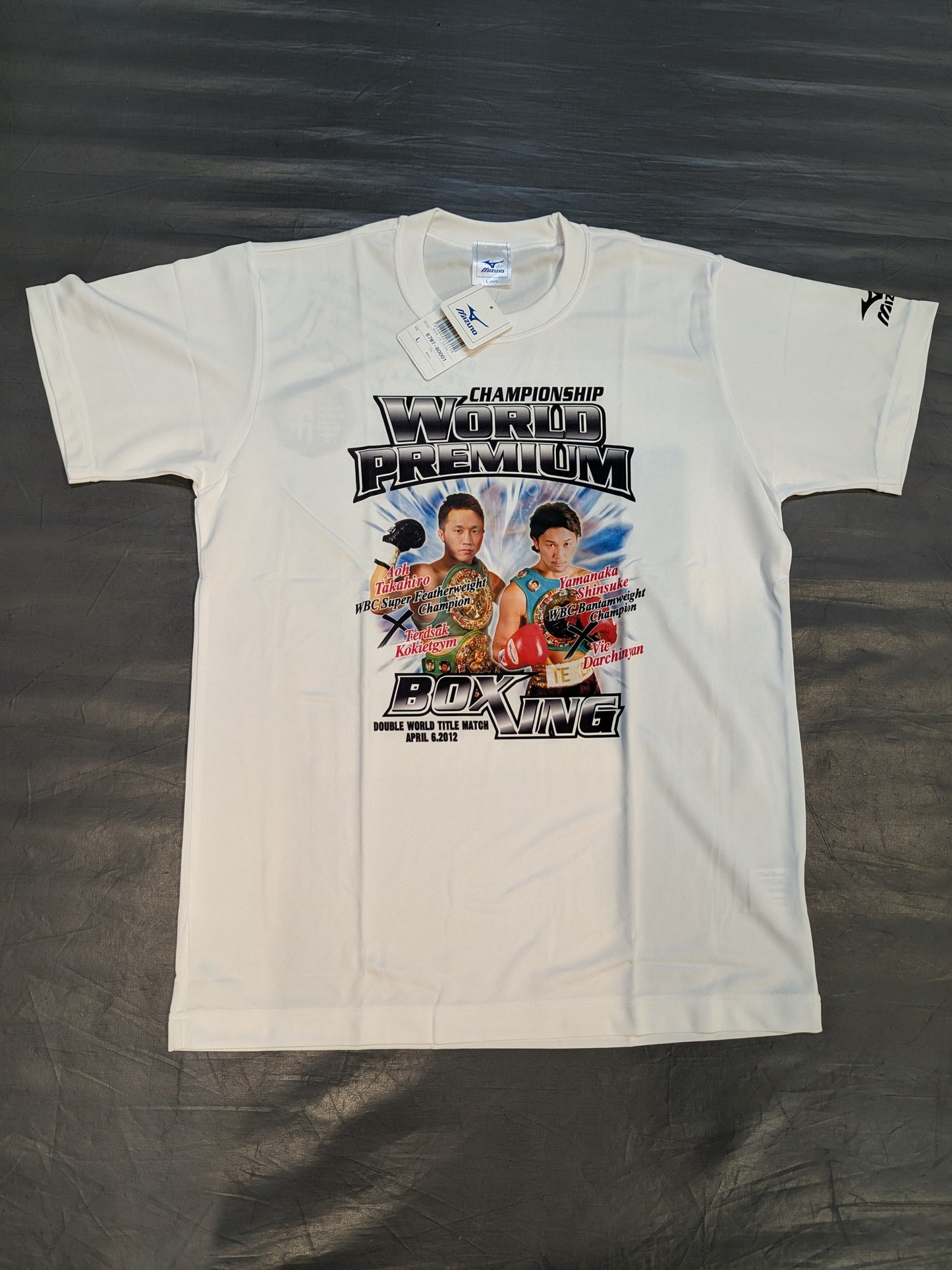 2012年4月6日 WORLD PREMIUM BOXING ピクチャードライTシャツ⑦(ホワイト)
