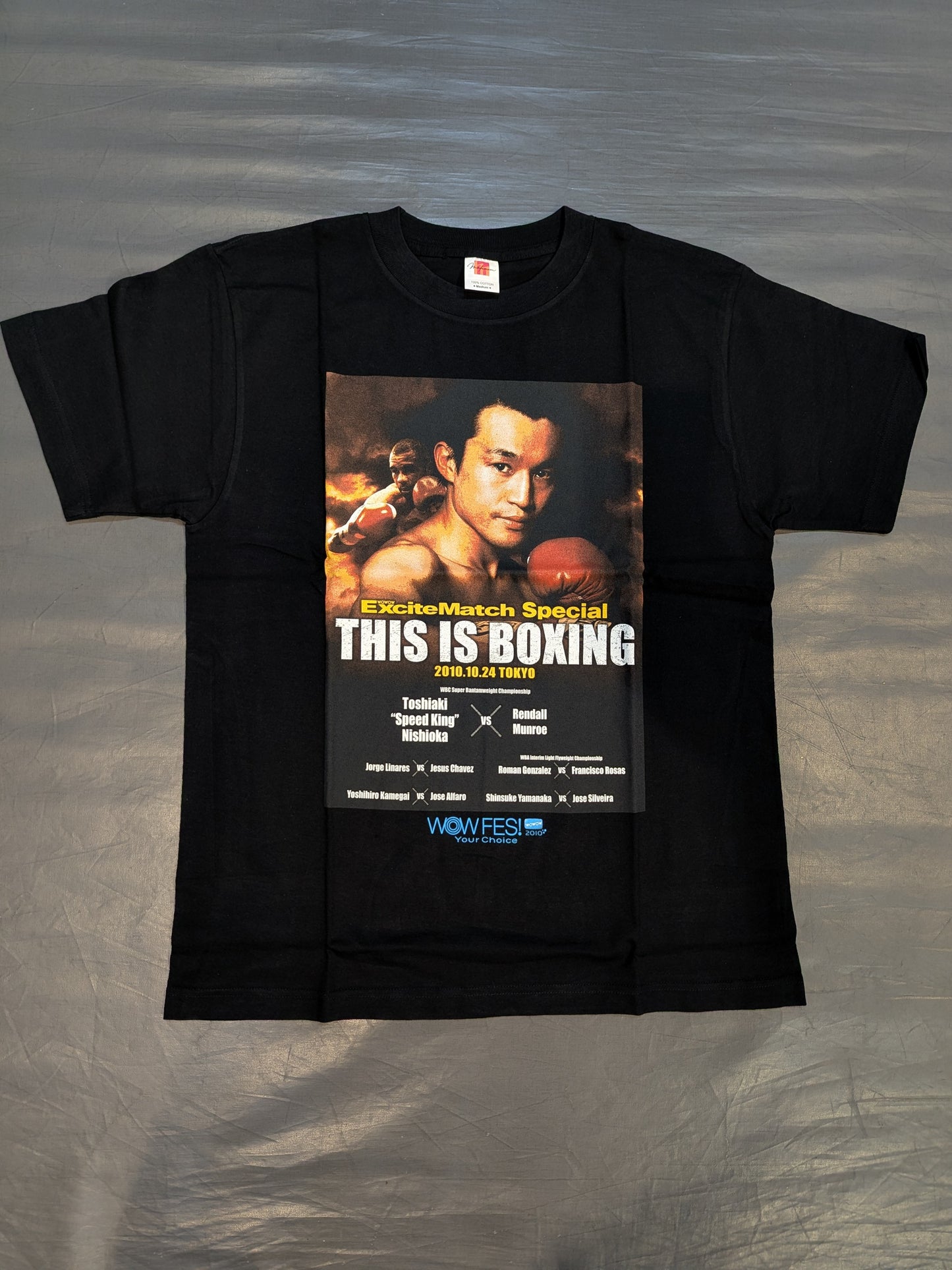 2010年10月24日 西岡利晃vsレンドール・ムンロー ピクチャーTシャツ②(ブラック)