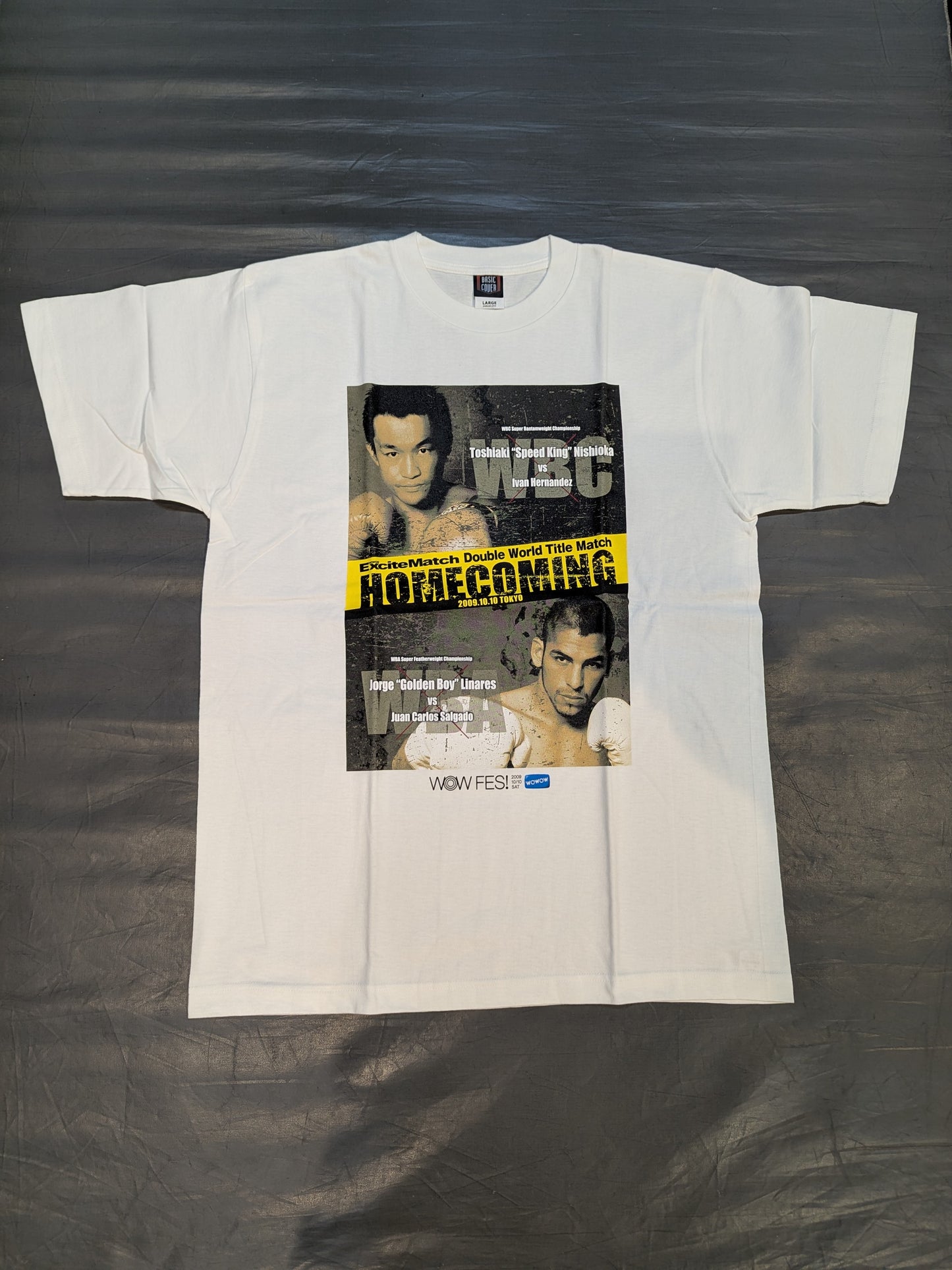 2009年10月10日 西岡利晃vsイバン・エルナンデス ピクチャーTシャツ②(ホワイト)