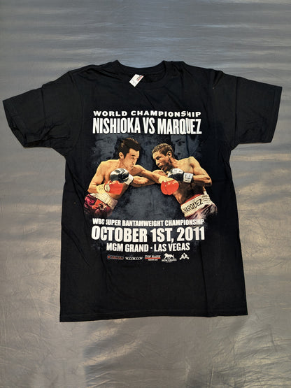 2011年10月1日 西岡利晃vsラファエル・マルケス ピクチャーTシャツ②(ブラック)