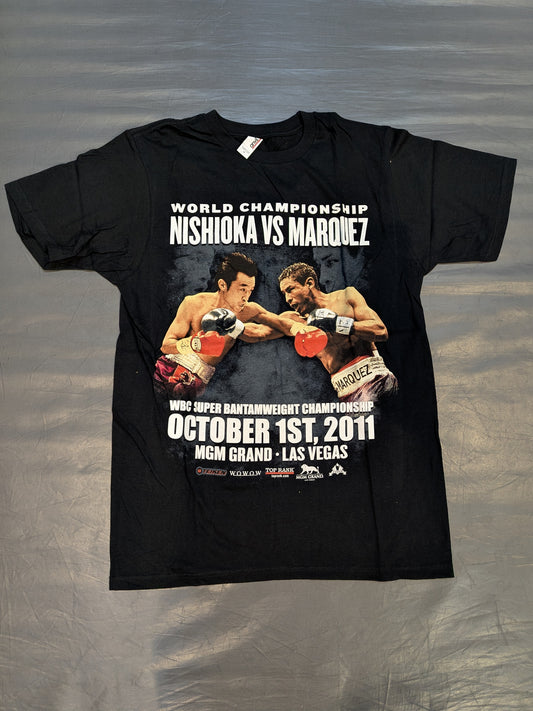 2011年10月1日 西岡利晃vsラファエル・マルケス ピクチャーTシャツ②(ブラック)